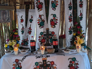 crosses on an altar