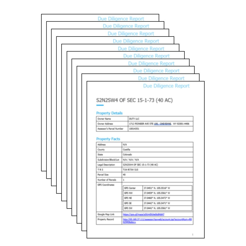 Due Diligence Report: 10 Pack