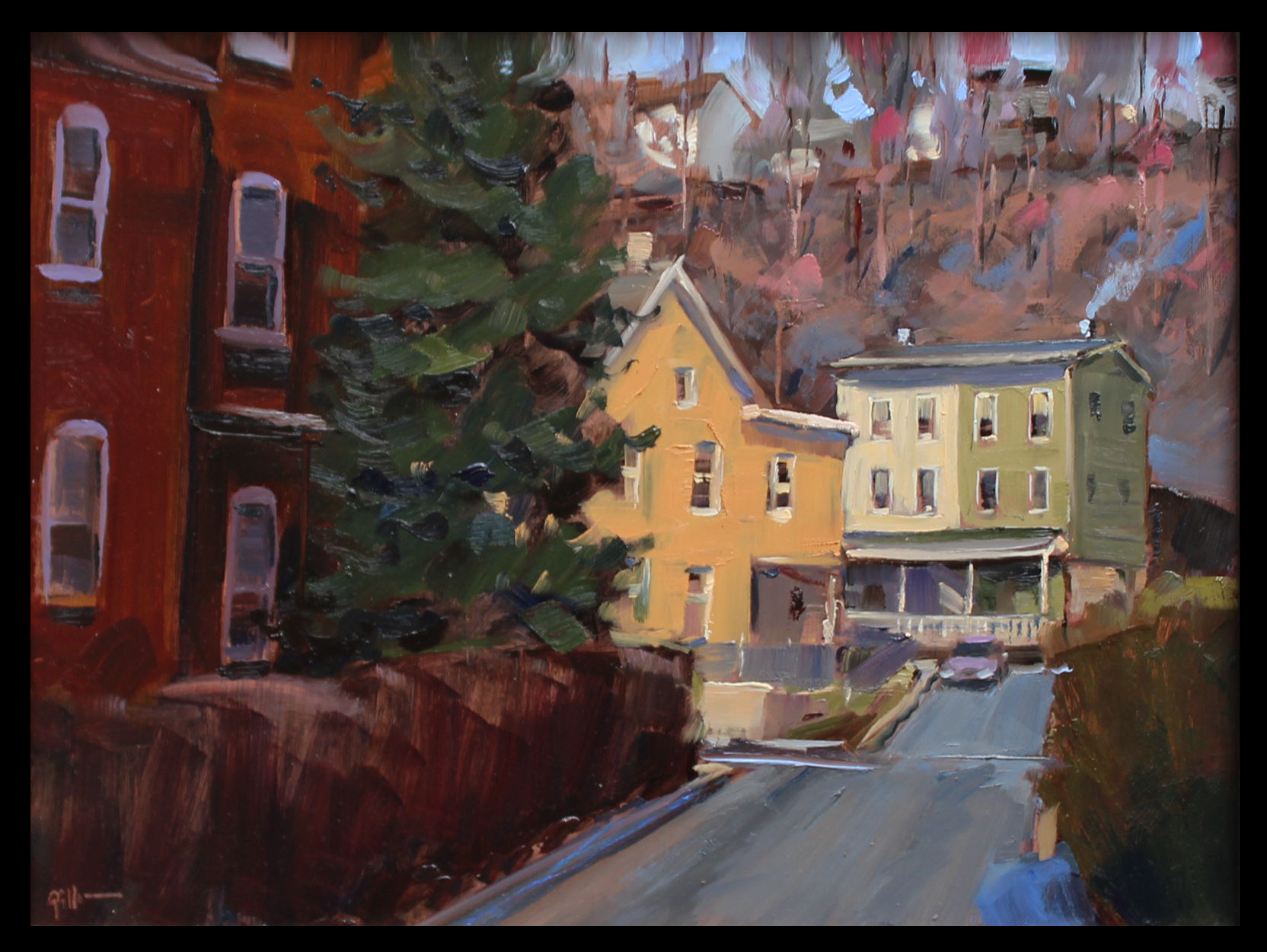 Steelton Street - Original Oil, 9"x12"