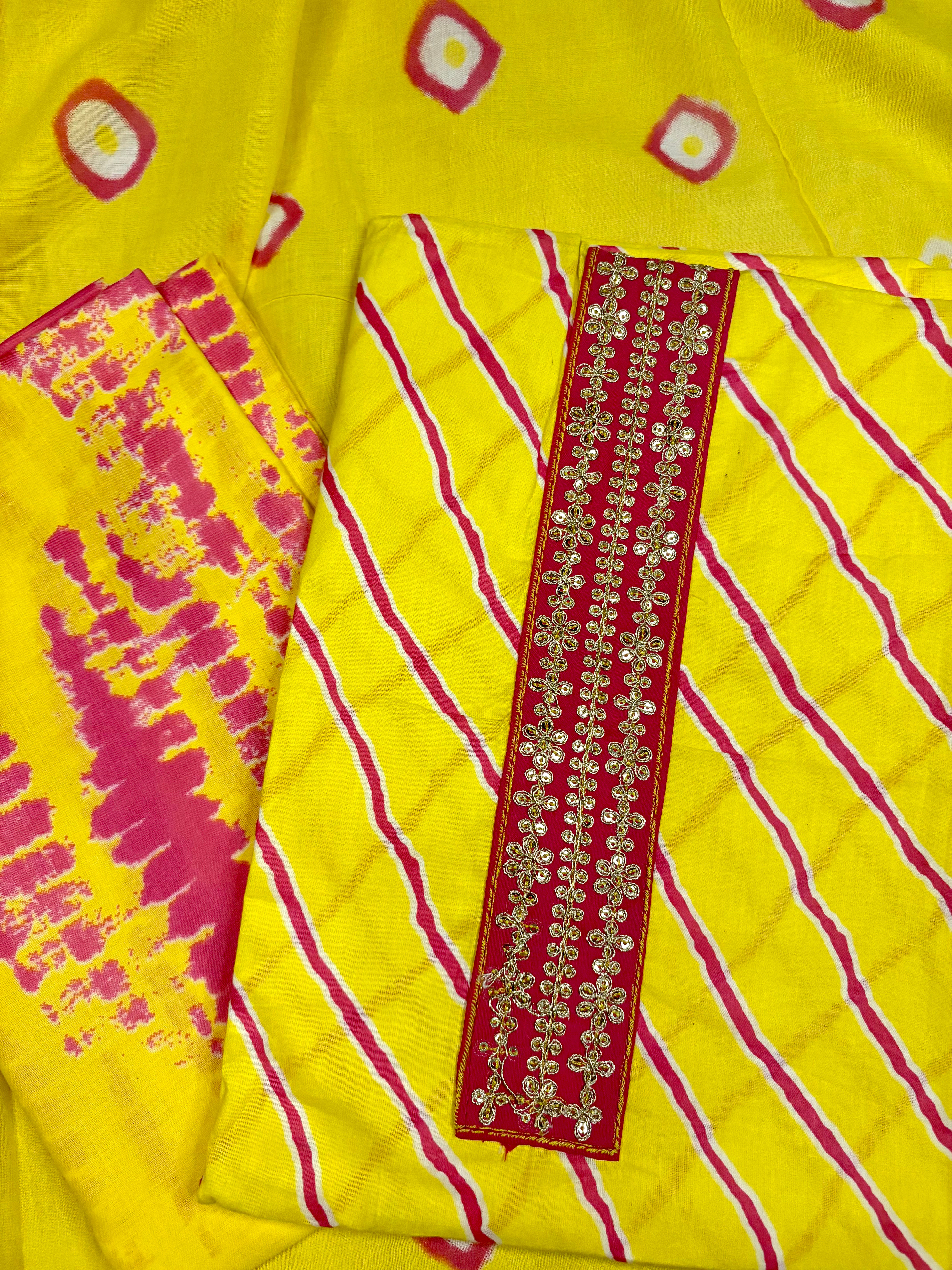 Cotton unstitched material 