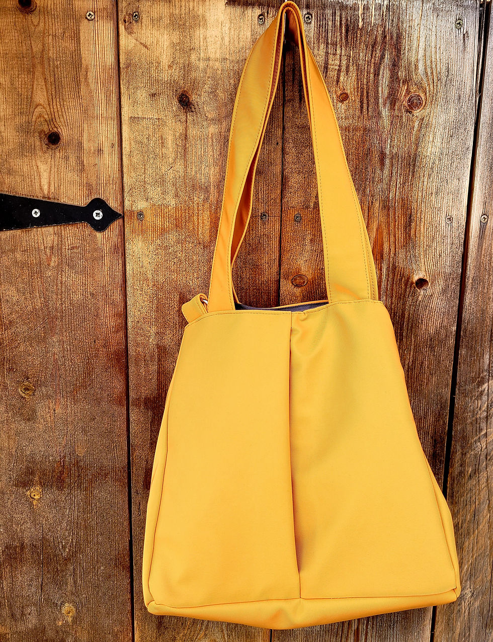 תיק סנדרה צהוב חרדלי