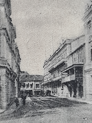 Thumbnail: Buildings at Battery Road 1902 Collection of National Museum of Singapore