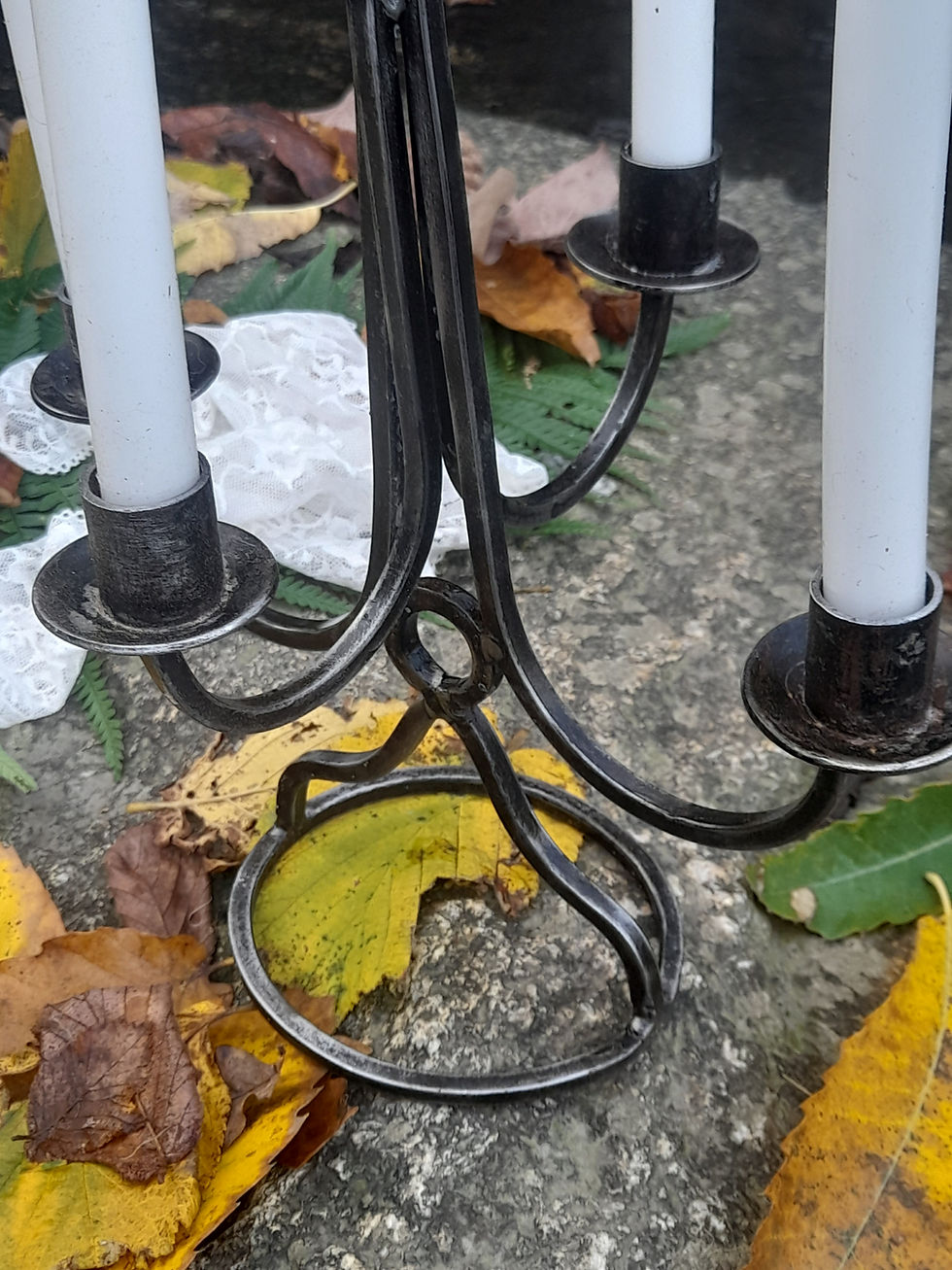 Miniature : Ancien chandelier fer forgé