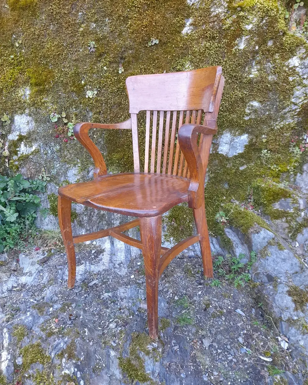 Miniature : Fauteuil tout bois années 50