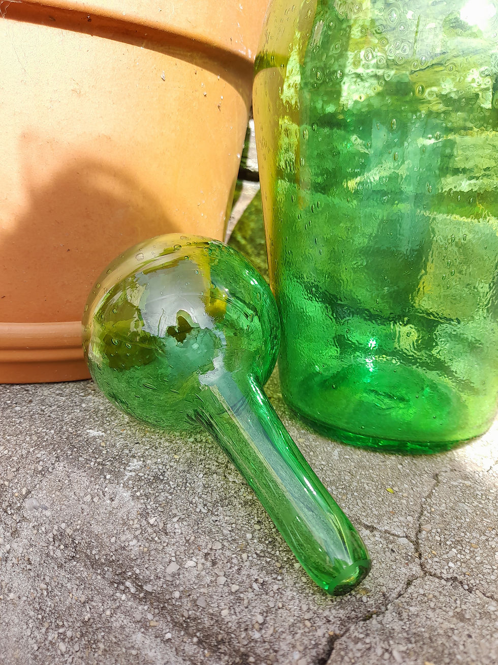Miniature : Grande carafe années 50 verre soufflé