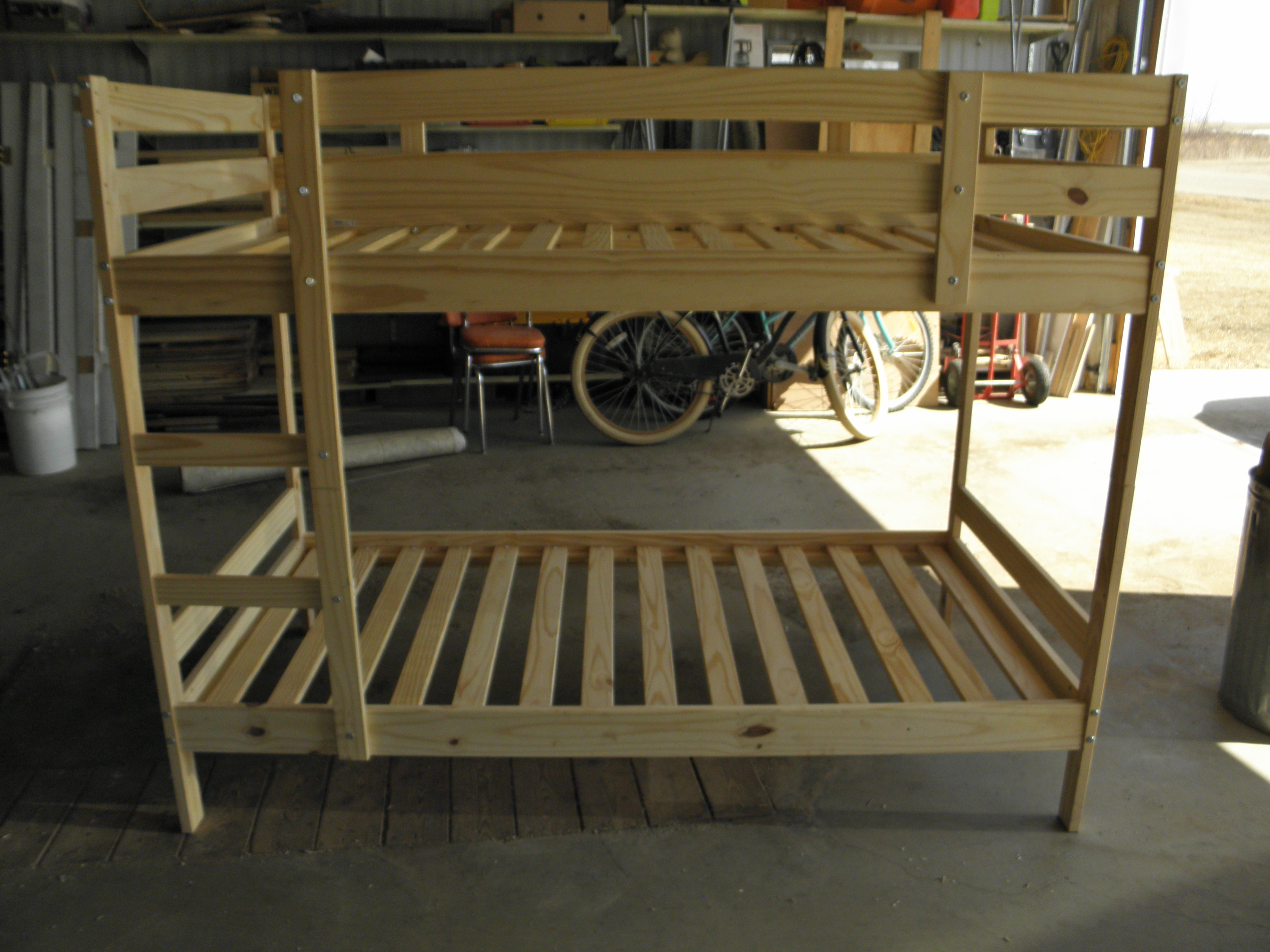 Pine Single Size Bunkbed