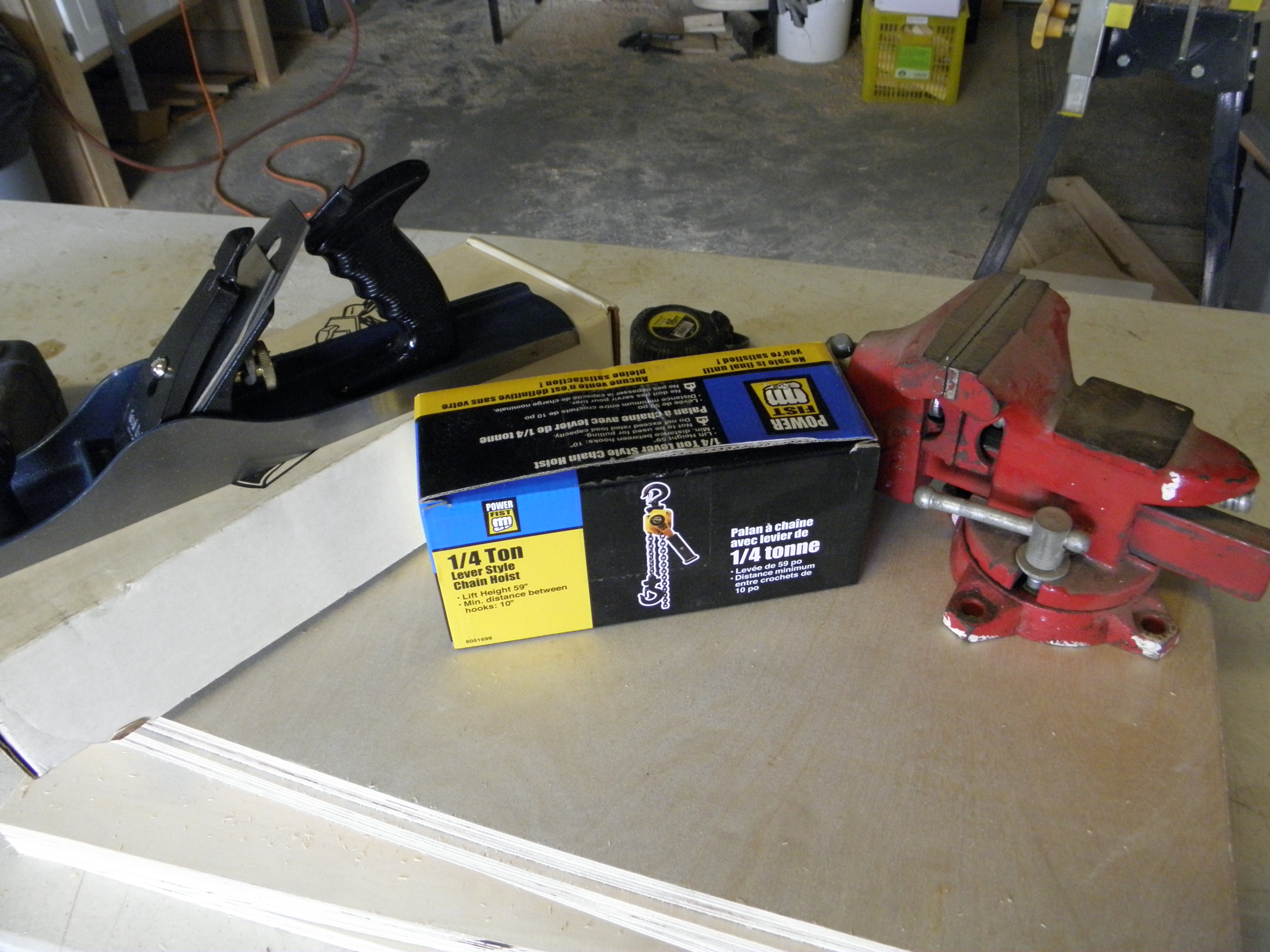 Hand Planer, Bench Vice, Winch