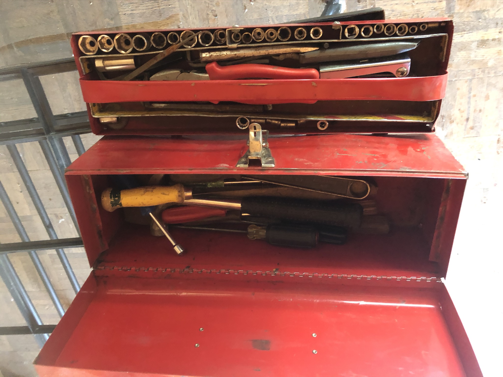Tool Box with Sockets & Other Tools