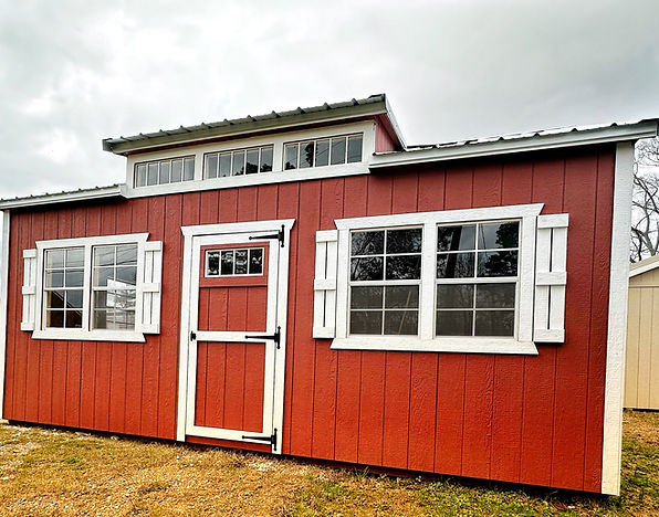 Red and White dormer building