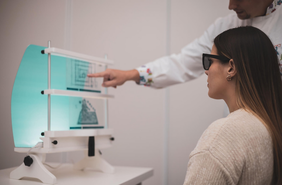 Patient getting Vision Therapy in Bayside and Great Neck, NY