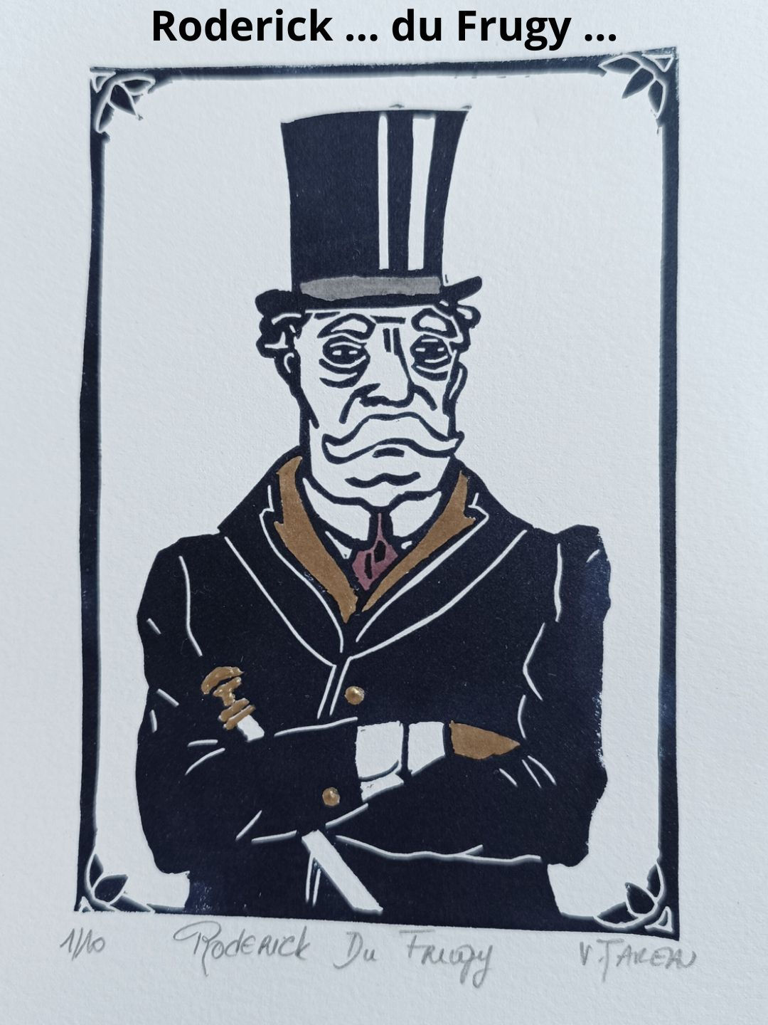 Linogravure "Roderick du Frugy"