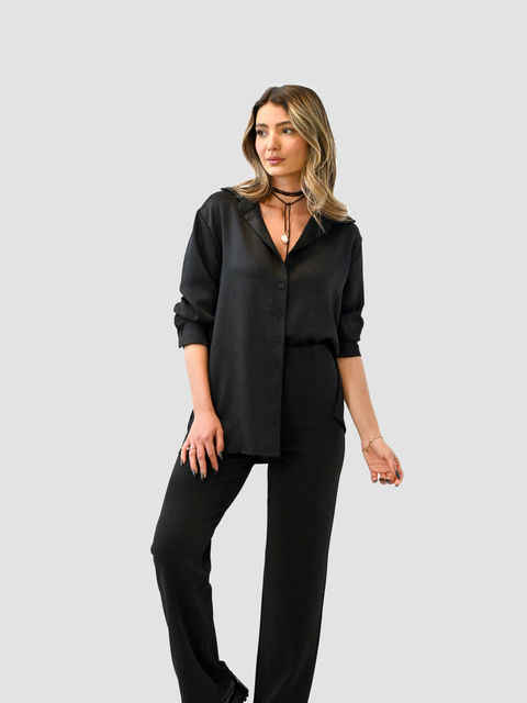 חולצת סאטן אוברסייז