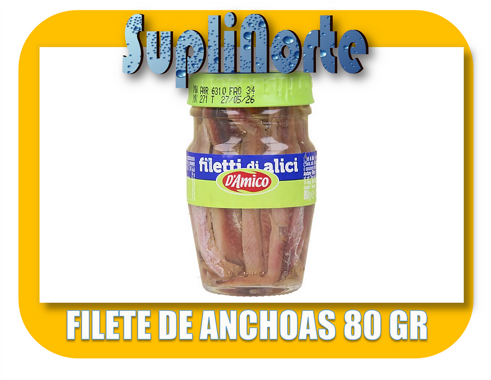 FILETE DE ANCHOAS EN ACEITE VEGETAL 80 GR D'AMICO