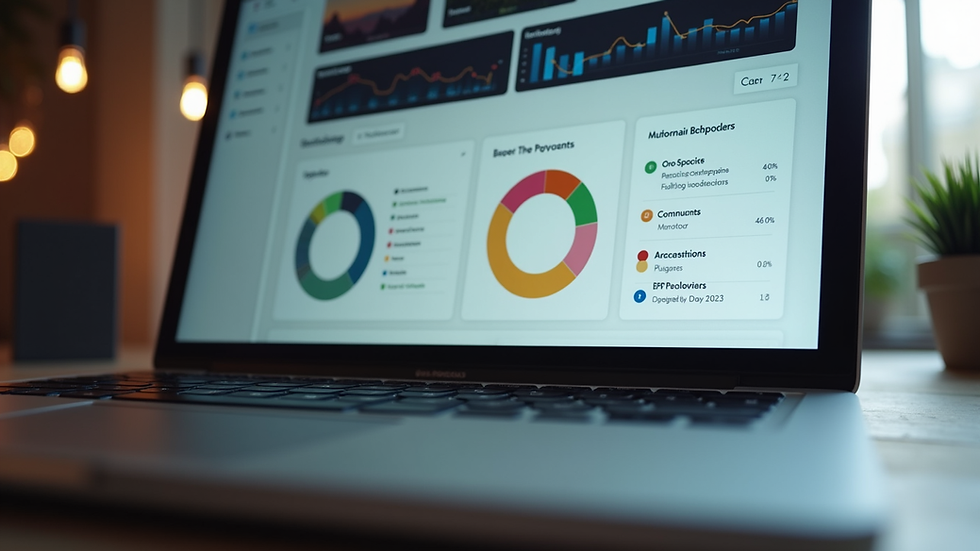 Eye-level view of a laptop screen showing PPC campaign dashboard