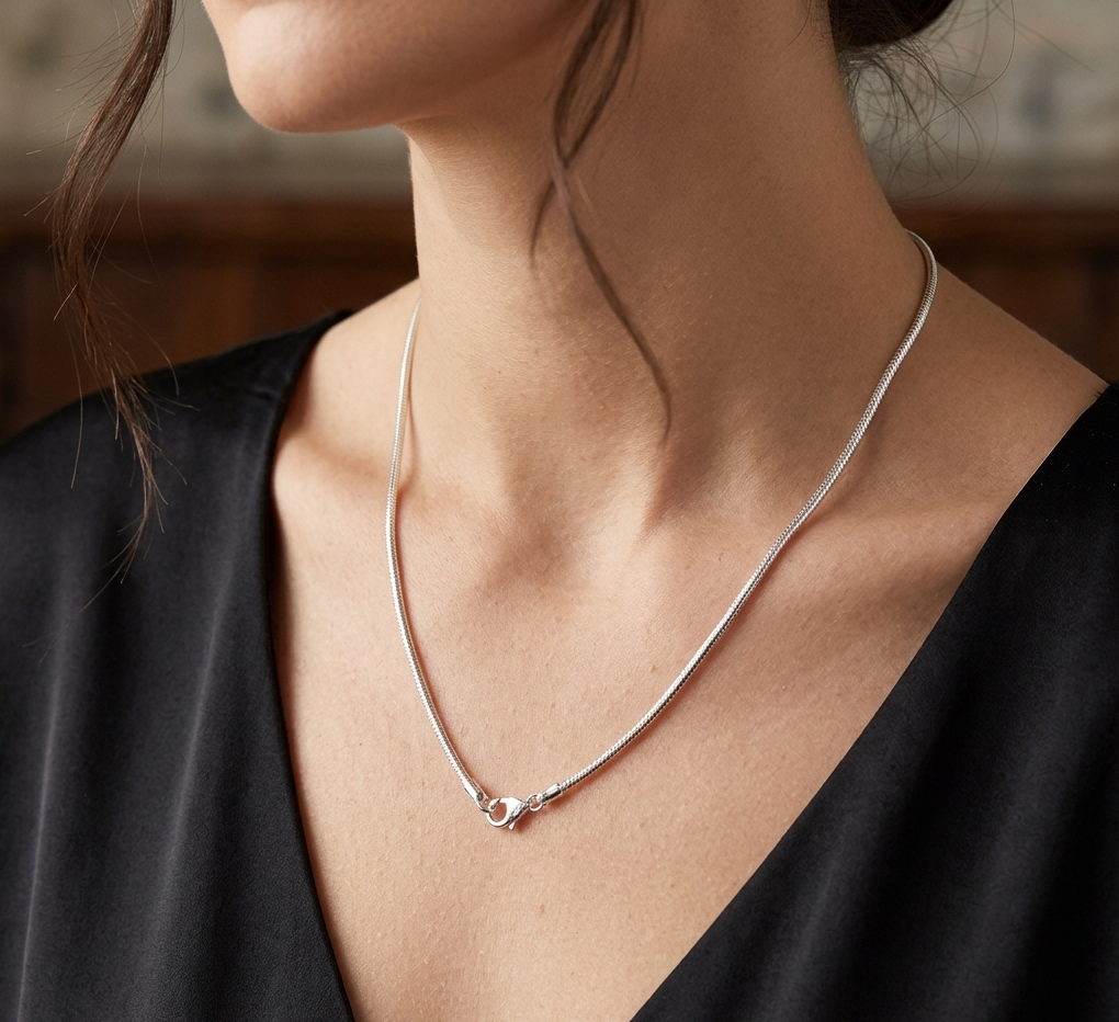 Silver Snake Chain Necklace