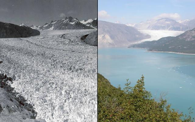Photographs-from-the-1940s-to-the-2000s-show-the-drastic-impact-of-climate-change-on-our-planets-glaciers-Here-is-a-photo-of-Alaskas-Muir-Glacier-pictured-in-August-1941-left-and-August-2004-right-