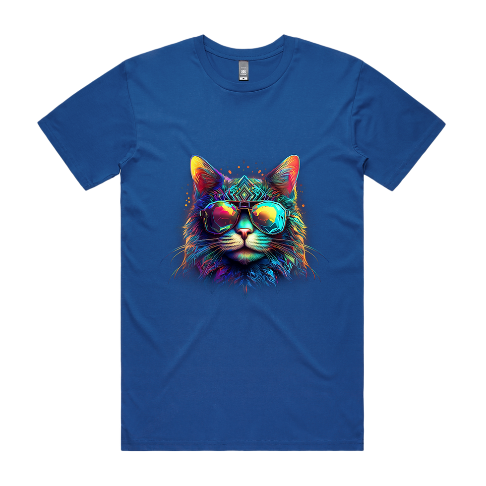 Digital art graphic T-shirt featuring the Aurum character