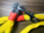 Thumbnail: 5/16" Winch Line Doggie Leash w/ Yellow Protective Cover & Swivel Snap