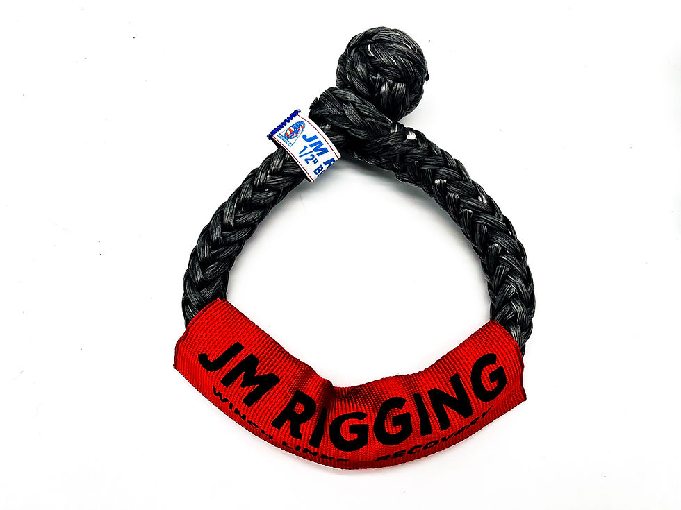 Thumbnail: 1/2" Black Soft Shackle Pure Dyneema SK78 w/ Red or Black Protective Sleeve
