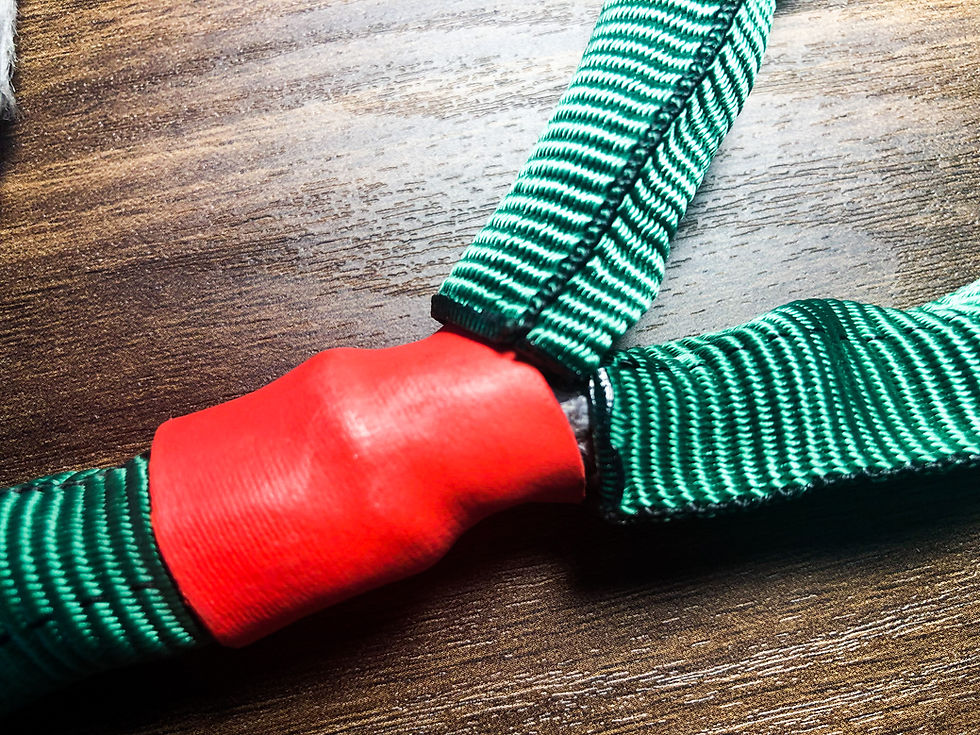Thumbnail: 5/16" Winch Line Doggie Leash w/ Green Protective Cover & Swivel Snap