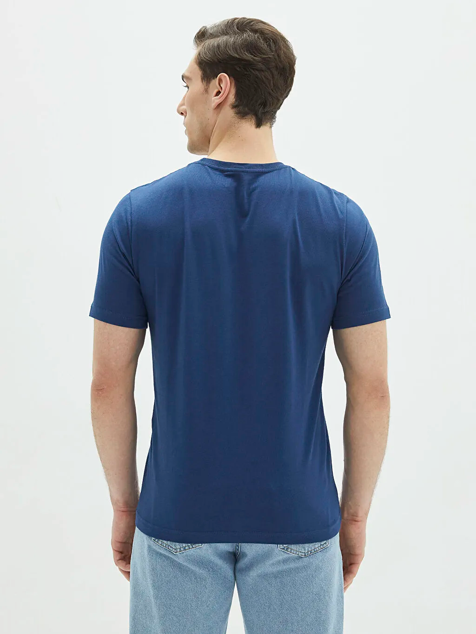 Thumbnail: Crew Neck Short Sleeve Combed Cotton Men's T-Shirt