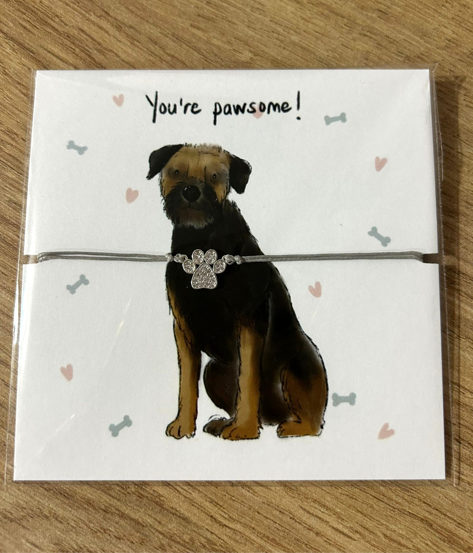 Border Terrier Paw Wish Bracelet