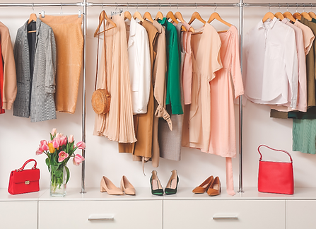 clothes on rail