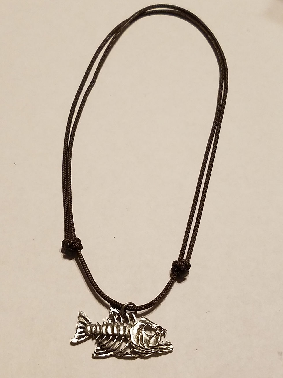 Thumbnail: Piranna Fish Skeleton Fish Necklace #175