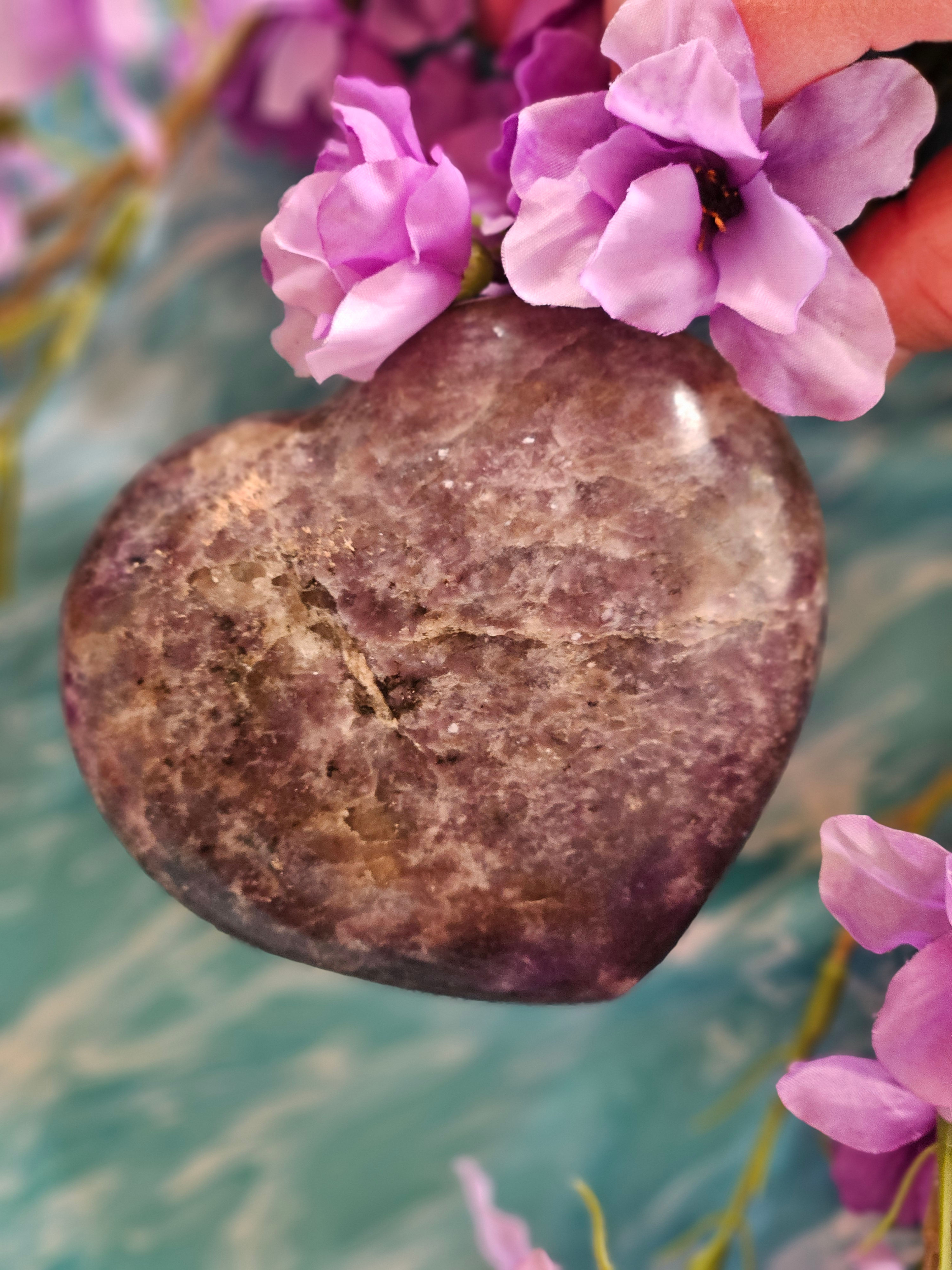 Lepidolite Heart