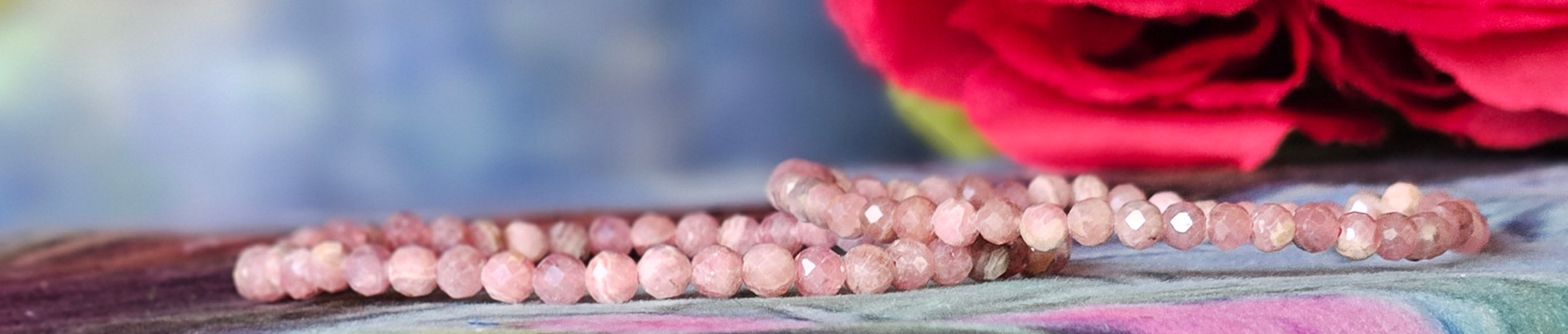 4mm Faceted Rhodochrosite Bracelet