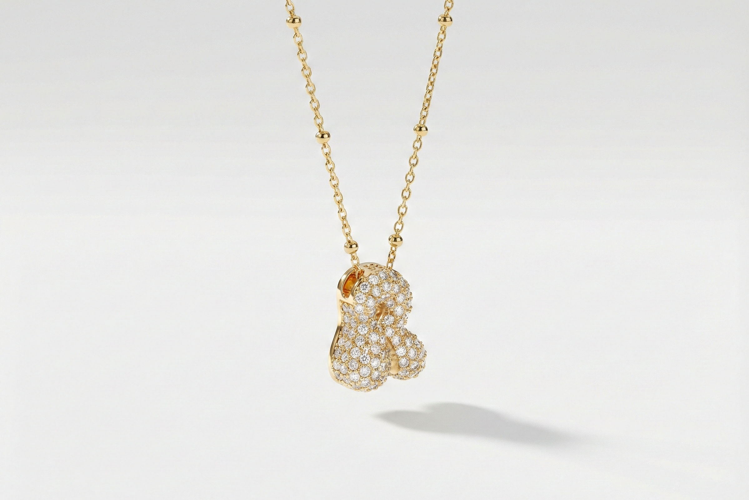 Lux Gold R Letter Pendant