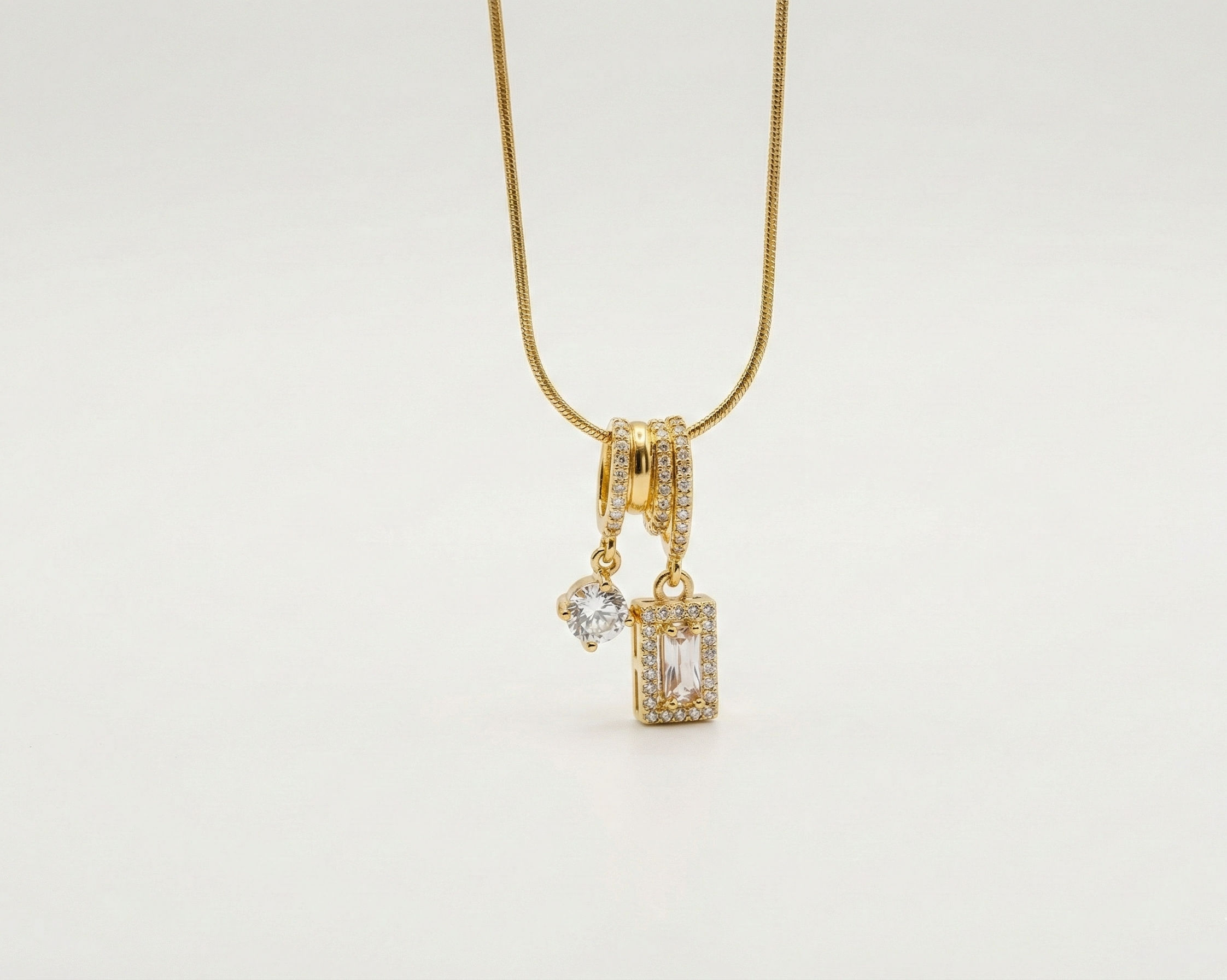 Crystal Charm Trail Necklace
