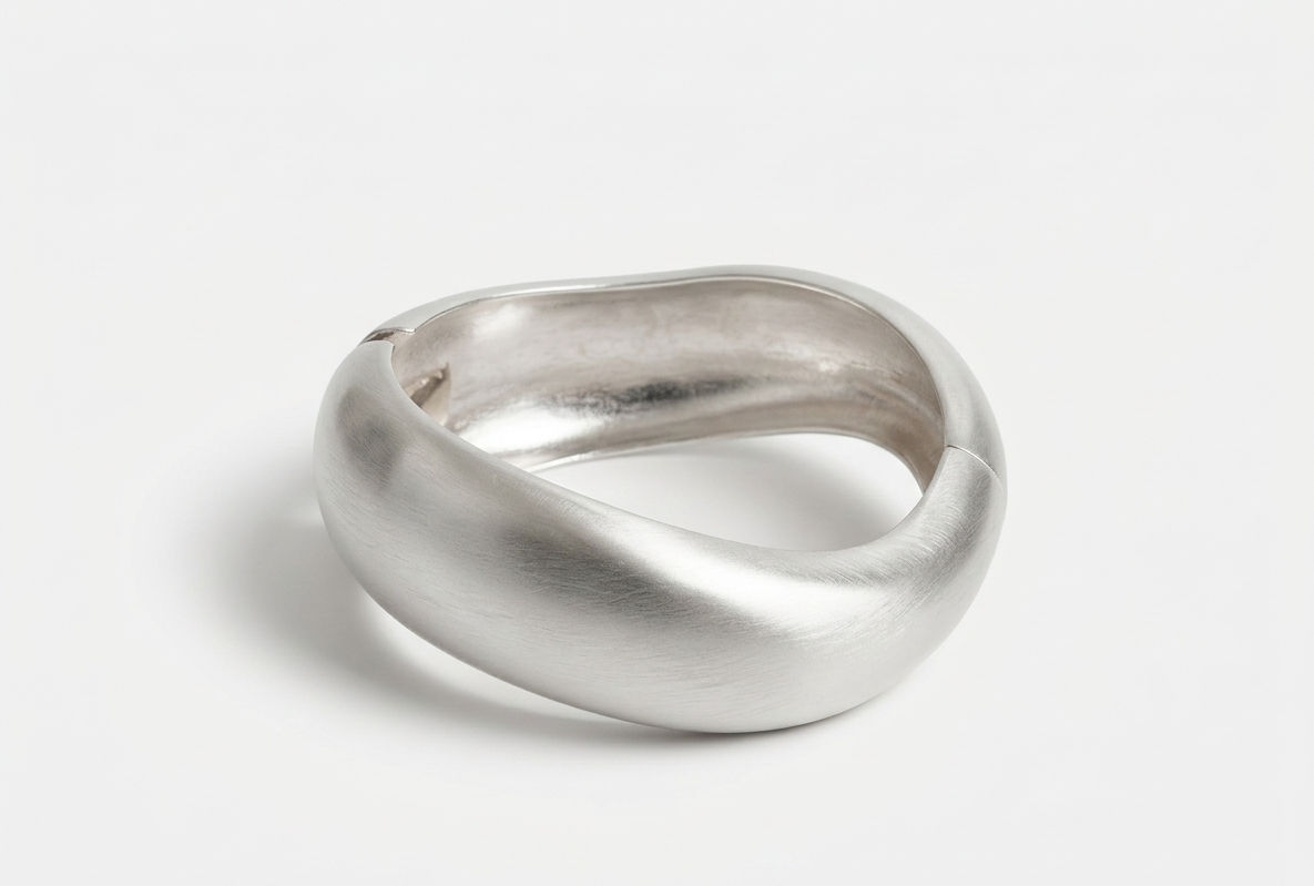Luxe Matte Silver Statement Cuff