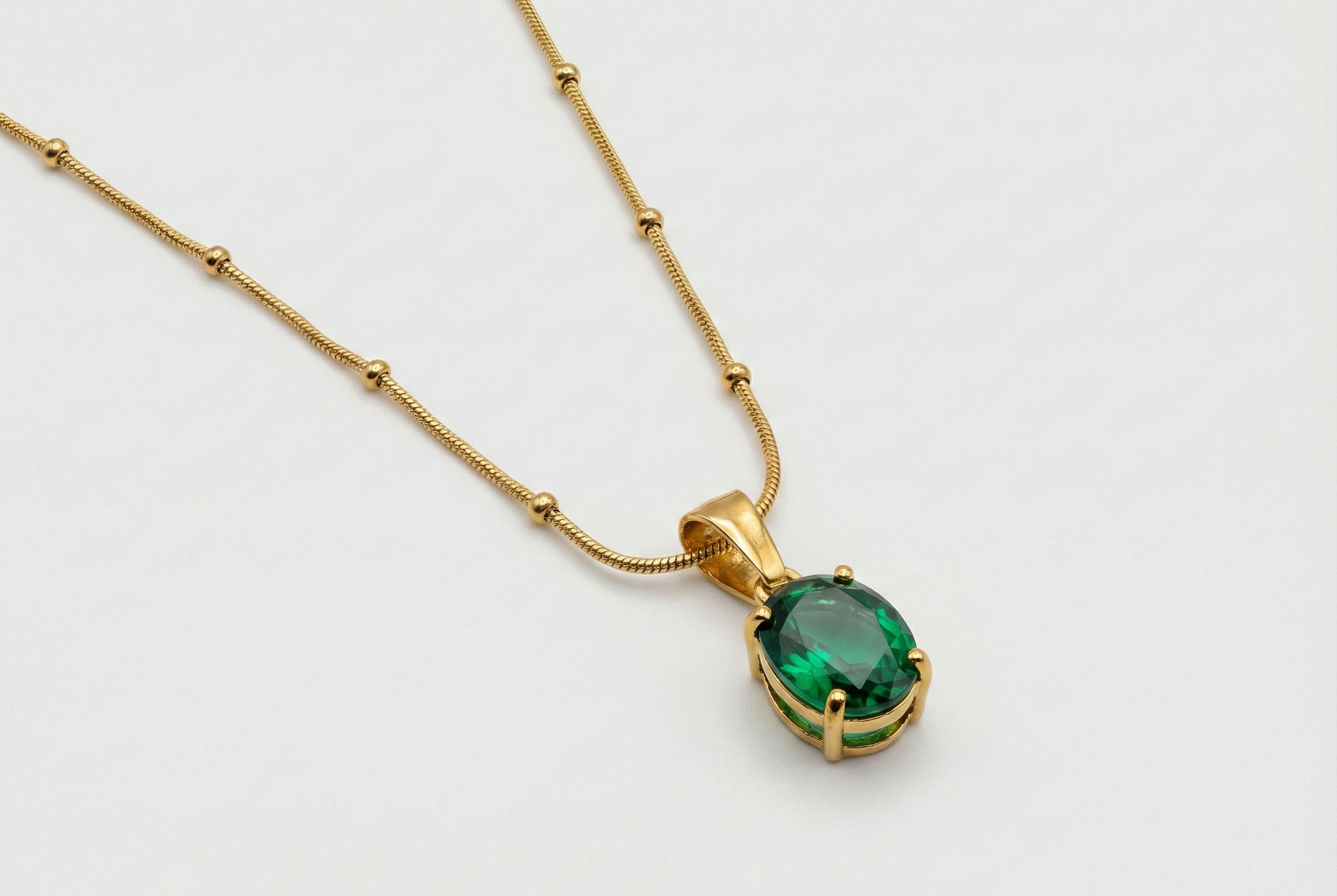 Emerald Solitaire Pendant