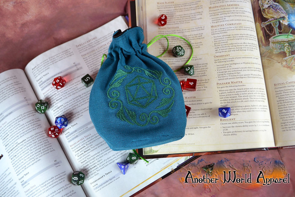 Thumbnail: Teal D20 DnD Dice bag