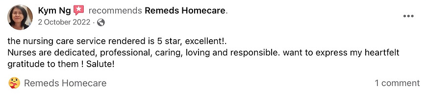 Client Testimonial_Wound Care Service Remeds Homecare