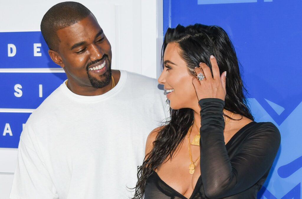 Kanye West con Kim Kardashan 
