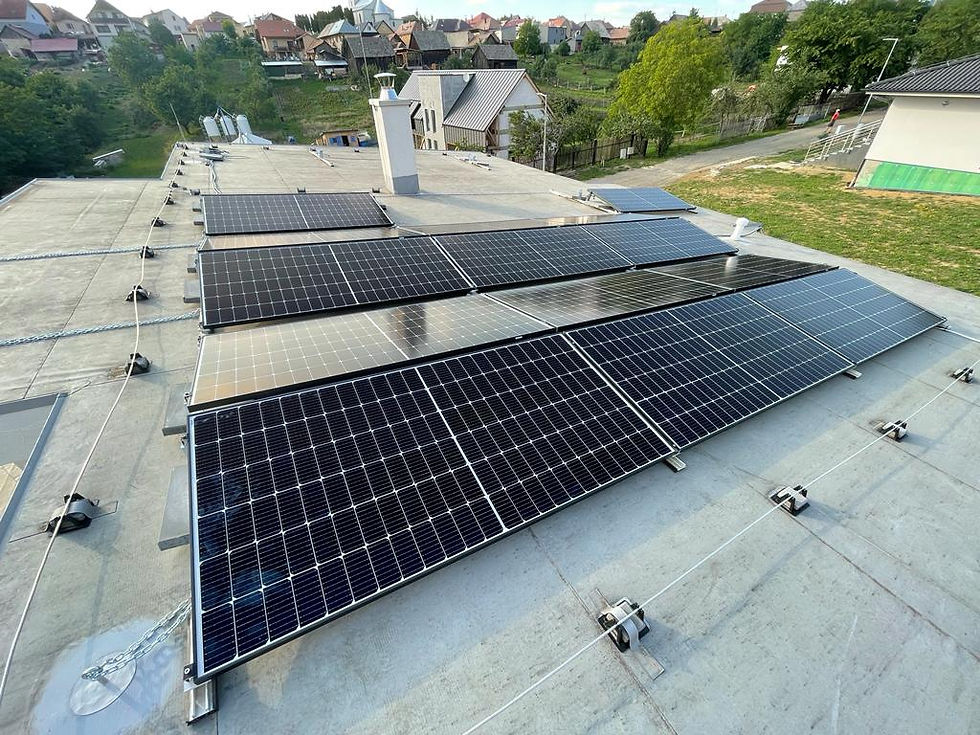 Eine Photovoltaikanlage.