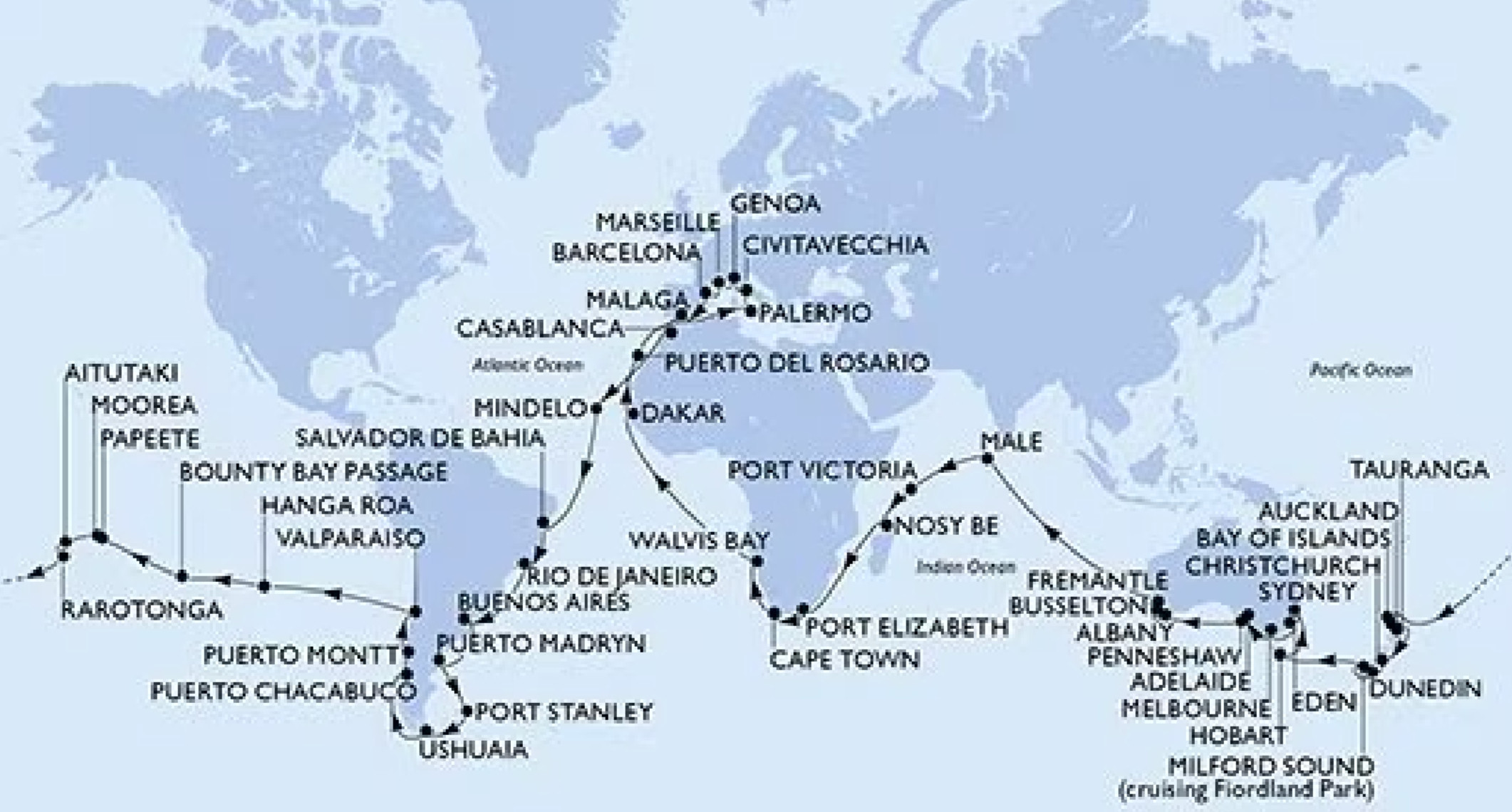 Foto zu MSC Weltreise 2025 wird umgeroutet 