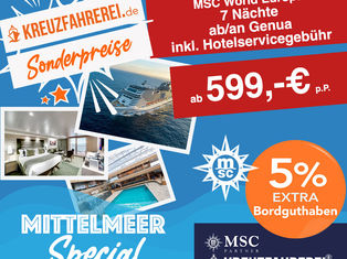 MSC World Europa Mittelmeer Special
