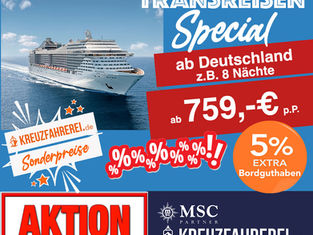 Transreisen Special MSC Kreuzfahrtangebote