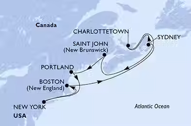 MSC Cruises New York Kreuzfahrt Nordamerika mit Bordguthaben Cashback