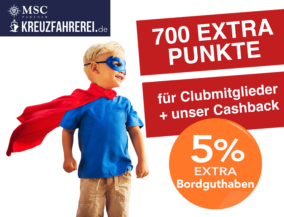 MSC Cruises Voyager Club Angebot Extrapunkte 700 Punkte Voyagers Club