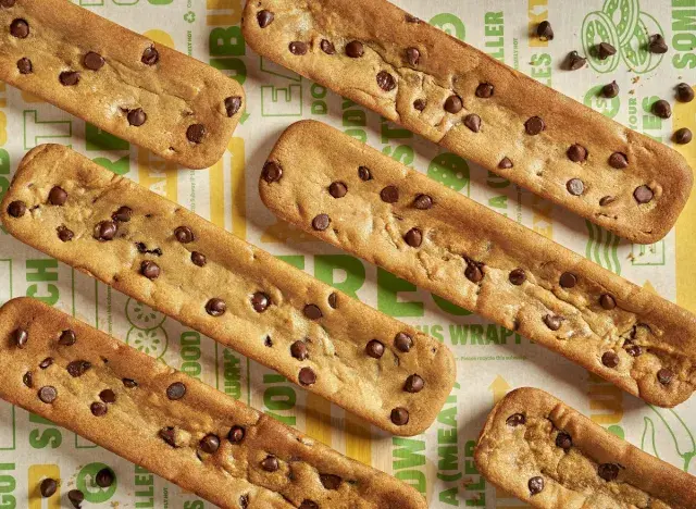Subway's footlong chocolate chip cookie