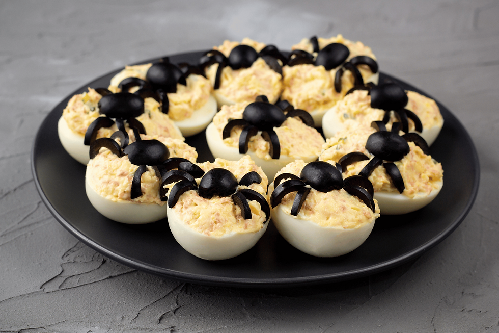 spider deviled eggs