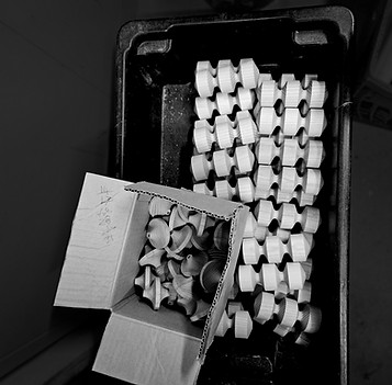 Some boxs of precision woodturning parts this is a service I offer.