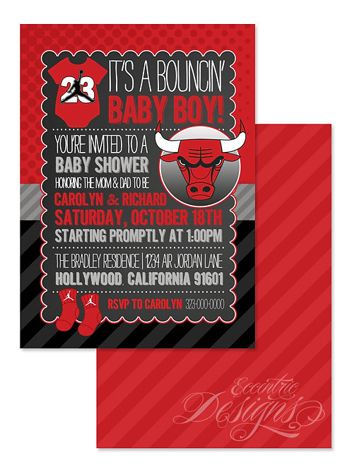 Air Jordan Jumpman Digital Babyshower Invitation Site