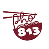 Pho 813 logo featuring noodles, chopsticks, and restaurant name Pho 813 Orlando