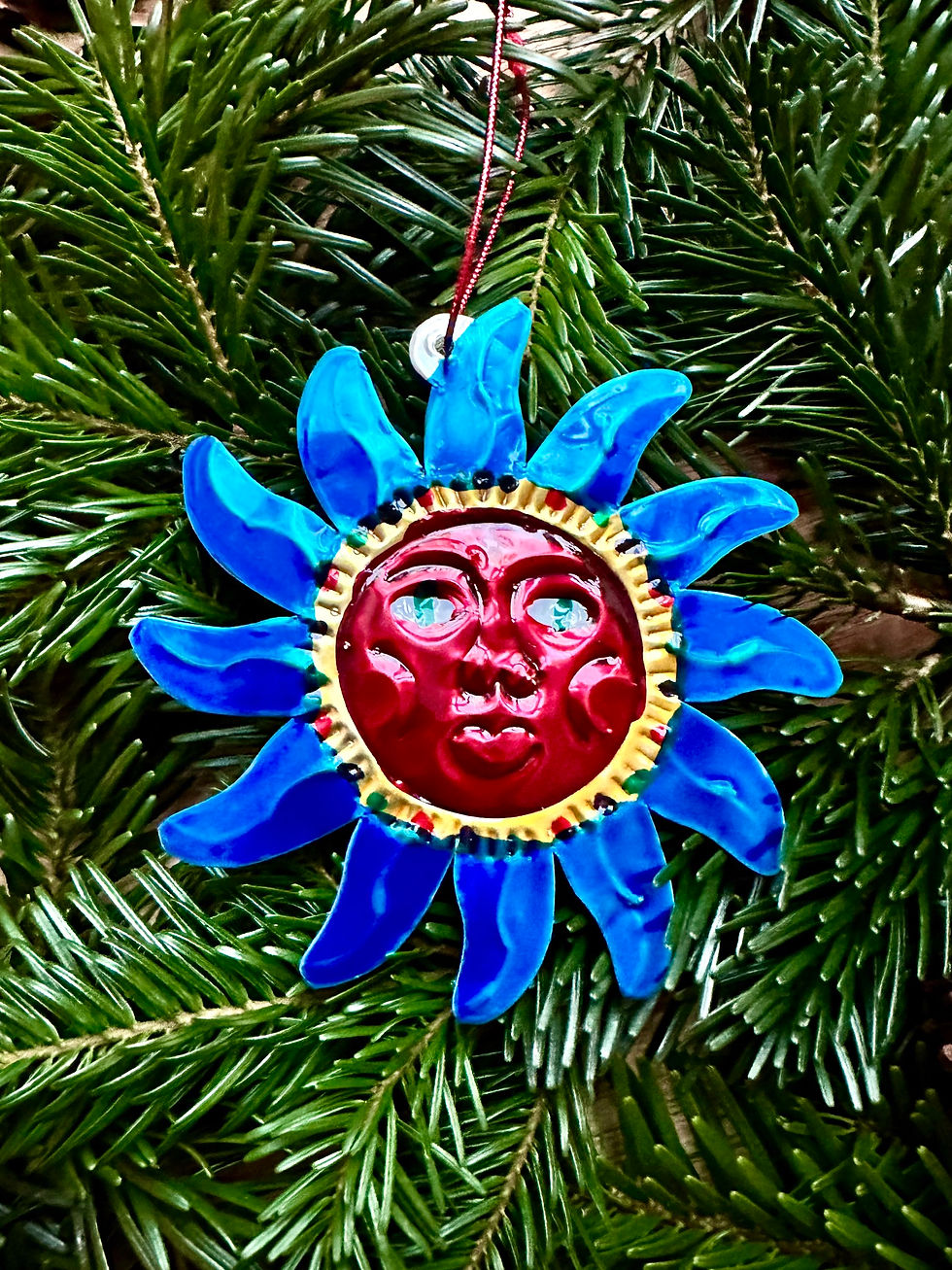 Sun - Christmas Tree Tin ornament