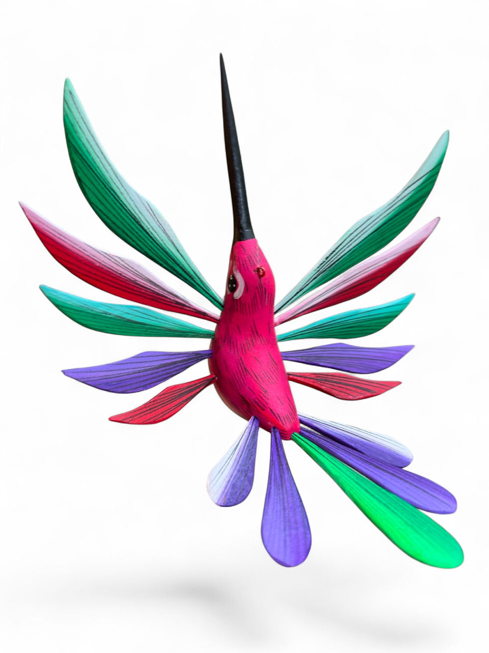 Miniaturbild: Hand-carved hummingbird, Oaxaca, Alebrijes, Mexico, Hand painted